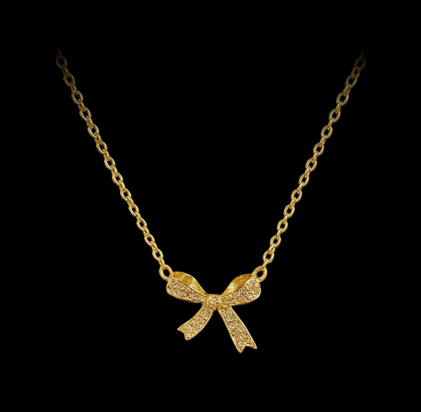 Crystal Bowtie Necklace