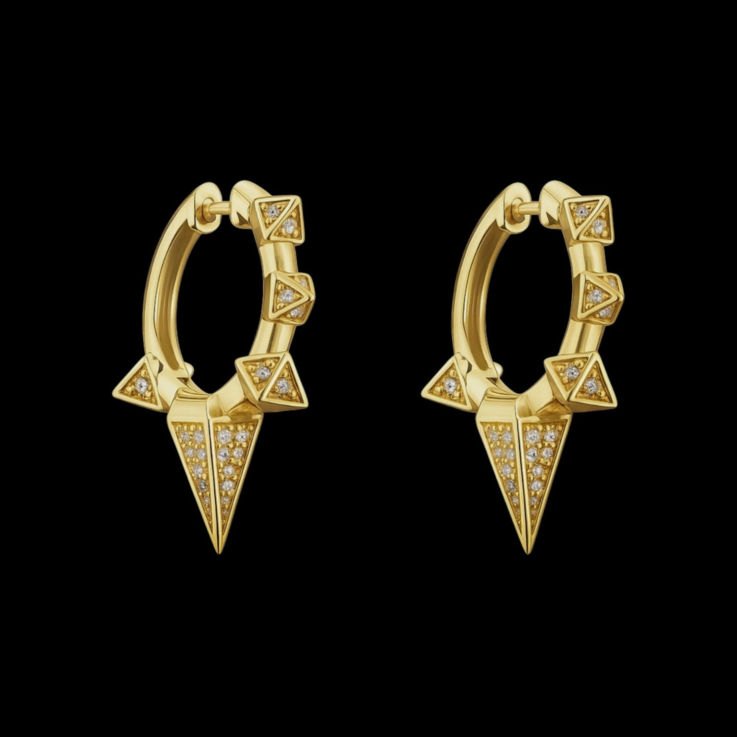 Cubic Spike Earrings