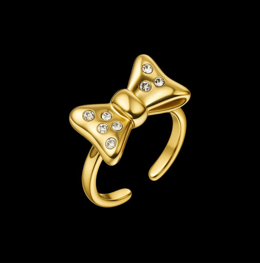 Sparkling Bow Ring