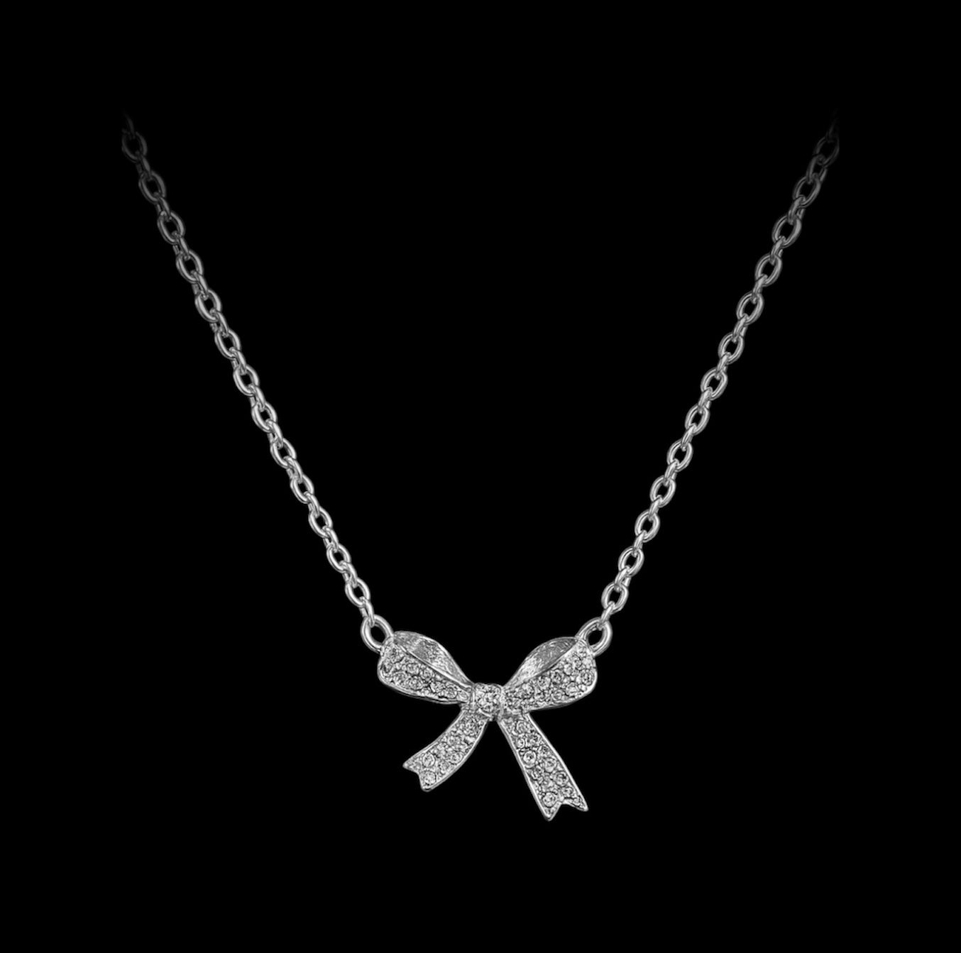 Crystal Bowtie Necklace