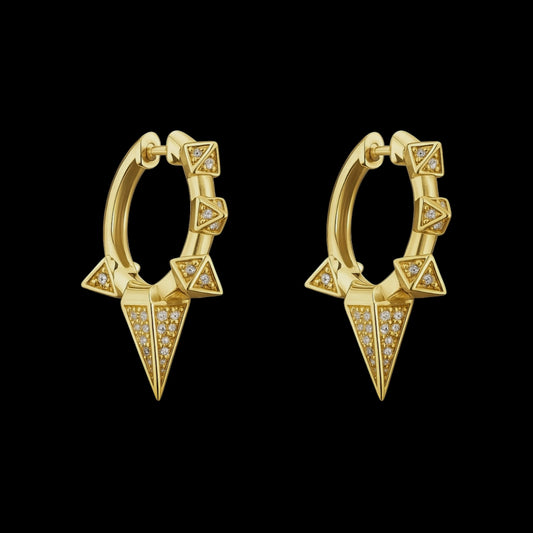 Cubic Spike Earrings